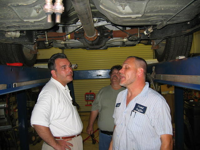 Consulting with Buster about Custom Exhaust
